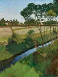 Otto Modersohn, Frühjahr im Moor / Am Ostendorfer Schiffgraben, 1906, Öl auf Leinwand