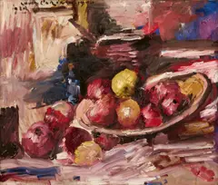 Apfelstillleben by Lovis Corinth, 1920, Öl auf Leinwand, sold Jun 2024