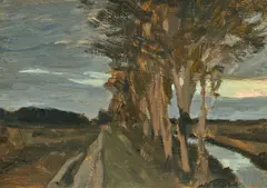 Hans am Ende, Vor der Dämmerung, Öl auf Karton