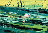 Cornelius Völker, Ohne Titel (Schwimmer), 1994, Öl auf Leinwand