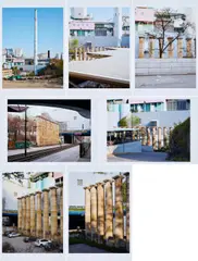 Annette Kelm, Travertinsäulen Recyclingpark Neckartal, 2021, Mappe mit 7 Inkjet-Prints. In der originalen Mappe