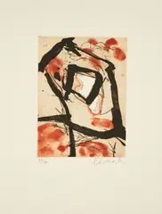 Ohne Titel by Emil Schumacher, Farbradierung auf Bütten, sold May 2024