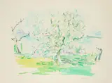 Oskar Kokoschka, Blühender Apfelbaum, 1974, Farblithografie auf BFK RIVES (Wasserzeichen)