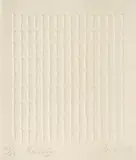 Reihung by Günther Uecker, 1983, Prägedruck auf Bütten, sold May 2024