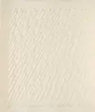 Diagonale Struktur by Günther Uecker, 1983, Prägedruck auf Büttenkarton, sold May 2024