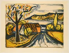 II Hemmenhofen by Otto Dix, 1954, Farblithografie auf Bütten, sold Aug 2024