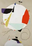Willi Baumeister, Monturi, Diskus (mit Segmenten), 1954, Öl, Kunstharz und Sand auf Hartfaserplatte