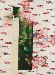 Lilli Elsner, "Das Dilemma der Empfindlichkeit", 2017, Mischtechnik auf Stoff