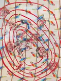 Lilli Elsner, Windbruch, 2017, Mischtechnik auf Stoff