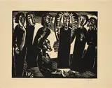 Karl Schmidt-Rottluff, Christus unter den Frauen, 1919/1964, Holzschnitt auf Japan