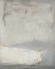 Erwin Bechtold, Weiß betont die Stille, 1959, Mischtechnik auf Leinwand