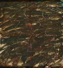 Gerhard Hoehme, "Fensterbild 01", 1964, Mischtechnik auf Leinwand und Holzleisten
