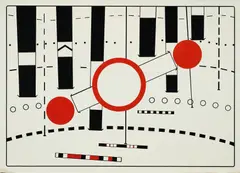 Peter Brüning, Umleitung, 1969, Farbserigrafie auf Emailleschild