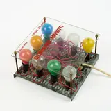 Lichtobjekt by Klaus Geldmacher und Francesco Mariotti, 1968, 9 farbige Glühbirnen mit Verkabelung und Motor. Unter Plexiglasscheibe. Auf Metallgitter montiert. Elektrifiziert, sold Sep 2024