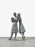 Werner Franzen, Der Brief, 1994, Bronze, grün patiniert