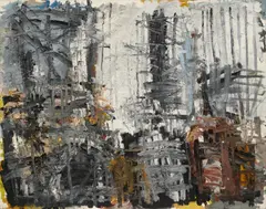Rudolf Schoofs, Ohne Titel, 1982/83, Öl auf Leinwand