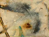 Carl Buchheister, "Komposition Fragem", 1959, Mischtechnik auf Karton