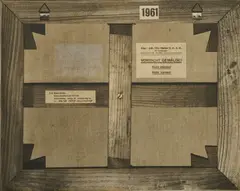 Timm Ulrichs, Bildrückseitenbild, 1961, Fotografie auf Fotoleinwand auf Keilrahmen