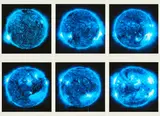 Katharina Sieverding, Die Sonne um Mitternacht schauen, 2019/21, Mappe mit 6 Inkjet-Prints auf Karton. In originaler Mappe
