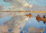 Friedrich Kallmorgen, "Luftspiegelung", 1903, Öl auf Leinwand