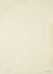 Günther Uecker, Spirale, 2002, Prägedruck auf Bütten