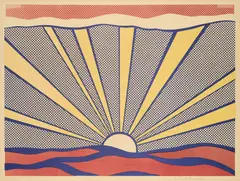 Roy Lichtenstein, Sunrise, 1965, offset lithograph on paper