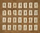 Andrea Peckedrath, "Lebenslagen I", 1996, Mischtechnik auf Leinwand