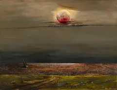 Franz Radziwill, Das Wattenmeer, 1930, Öl auf Holz