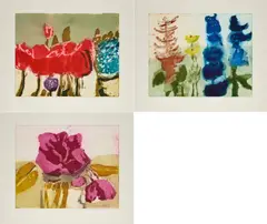 Klaus Fußmann, Konvolut von 3 Druckgrafiken, 1992, Jeweils: Farbradierung auf Bütten