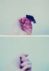 Bernadette Lahmer, Nr. 106 (Falter in Hand), 1998, C-Print