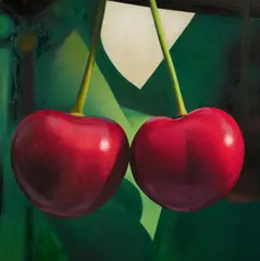 Karin Kneffel, Kirschen VII, 1995, Öl auf Leinwand