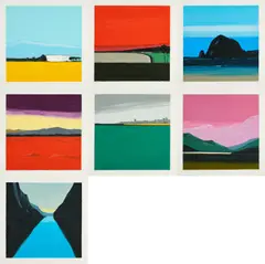 Sigrid Nienstedt, Konvolut von 7 Druckgrafiken, 1999, Jeweils: Farbserigrafie auf leichtem Karton
