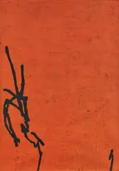 Martin Noël, Hitzfeld, 1992, Farbholzschnitt auf acrylbespachteltem Bütten