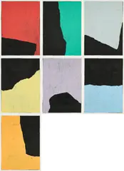 Tribeca by Martin Noël, 1999, Holzschnitt auf acrylbespachteltem Papier, sold Jan 2025