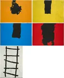 Martin Noël, Konvolut von 5 Druckgrafiken, 1996, Jeweils: Farbholzschnitt auf acrylbespachteltem Papier