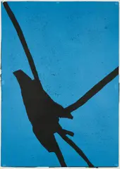 Martin Noël, Ohne Titel, 1993, Farbholzschnitt auf acrylbespachteltem Papier