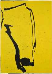 Martin Noël, Akonnor, 1993, Holzschnitt auf acrylbespachteltem Papier