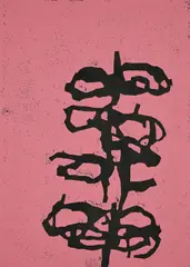 Dorigo by Martin Noël, 1992, Farbholzschnitt auf acrylbespachteltem Papier, sold Apr 2025