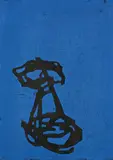 Martin Noël, Eriksson, 1992, Farbholzschnitt auf acrylbespachteltem Papier