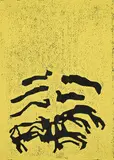 Martin Noël, Brolin, 1992, Farbholzschnitt auf acrylbespachteltem Papier