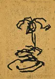 Martin Noël, Schwarz, 1992, Farbholzschnitt auf acrylbespachteltem Papier