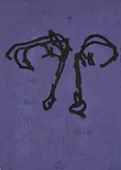 Ingesson by Martin Noël, 1992, Farbholzschnitt auf acrylbespachteltem Papier, sold Apr 2025