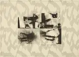 Sigmar Polke, Hände (Die Vermittlung zwischen dem Oberen und dem Unteren), 1973, Farboffset auf dünnem Velin mit Elefantenhaut-Muster