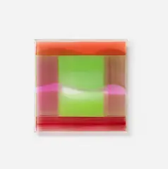 Nicola Stäglich, Transparencies 8, 2004, Öl auf Acrylglas (von innen)