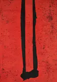 Martin Noël, Ohne Titel, 1994, Farbholzschnitt auf acrylbespachteltem Papier