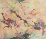 Bernard Schultze, "verschlüsselte Botschaft", 1995, Öl auf Leinwand