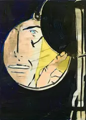Tatjana Doll, "Etant Donnés 2", 2013, Vinyl und Lack auf Leinwand