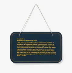 Maria Eichhorn, Marchalm pa en offentlig strand / Marram Grass on a Public Beach, 1996, Beidseitig bedrucktes Schild (Serigrafie auf Metall) und Kette