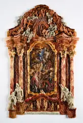 Friederike Feldmann, St. Johann, 2001, Silikon und Acryl auf Baumwolle
