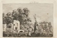 Caspar David Friedrich, Die Brandstätte, 1802, Radierung auf Papier